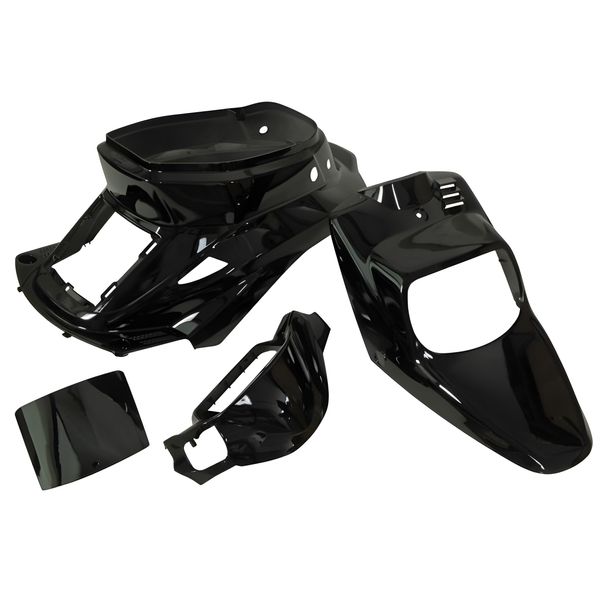 STR8 kuipset compleet 4-delig voor MBK Booster/ Yamaha BW's (vóór 2004), zwart