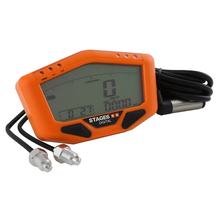 Tachometer Stage6 Orange Line, digital display, Speed / Odo / Trip / RPM / Temperature, universal