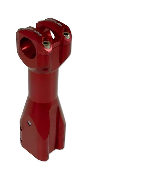 Lenkerklemme Doppler voor MBK Booster / Yamaha BWs, rood geanodiseerd