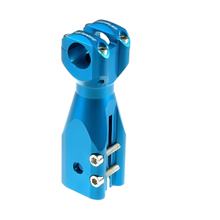 pince guidon Doppler Peugeot Speedfight anodisé bleu