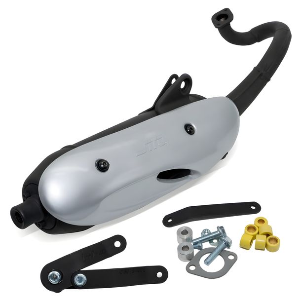 Impianto di scarico LeoVince impianto completo SITO con omologazione, acciaio per Suzuki AY 50 Katana AC / LC