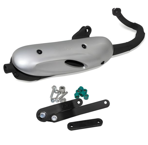 Auspuffanlage komplett LeoVince SITO mit Zulassung, Stahl für Kymco Agility 50 2010 - 2012 / Bet & Win 2001 - 2007 / People Eco 2003 - 2004 / Super 8 2009 - 2012 / Super 9 2004 / Top Boy 1996 - 2006 / Vitality 2007 - 2008
