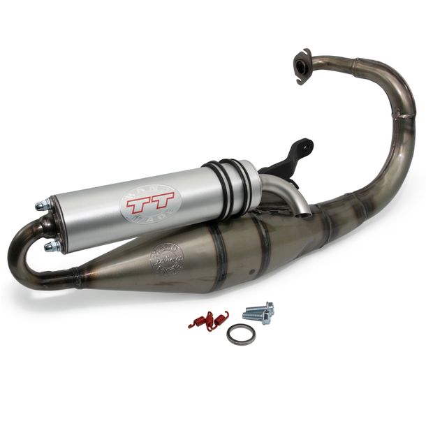 Complete exhaust system LeoVince HAND MADE TT with approval, aluminum for Peugeot Speedfight 50 / X-Fight 50 CAT LC