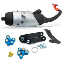 Impianto di scarico completo LeoVince TOURING omologato, in acciaio per MBK Nitro / Yamaha Aerox 50 Kat Anno 2000 - 2001