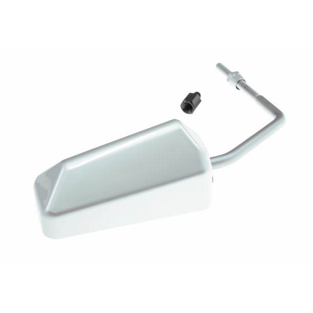 Mirror STR8 F1-style, universal, frosted aluminum, M8 thread (incl. Adapter counterclockwise thread)