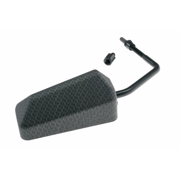 stile Specchio STR8 F1, universale, carbon-look / nero opaco, filettatura M8 (incl. adattatore filettatura sinistra)