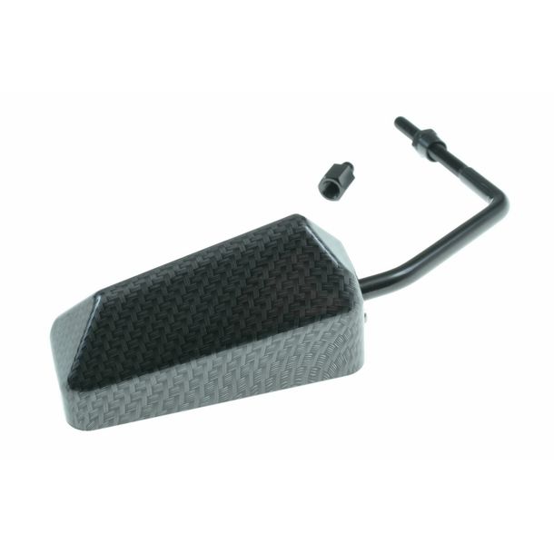 Spiegel STR8 F1-Style, universal, Carbon-Look / schwarz, M8-Gewinde (inkl. Adapter Linksgewinde)