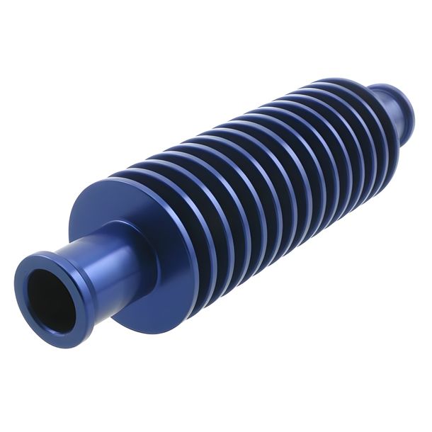 Průtokový chladič STR8, kulatý, šířka přípojky 17mm / vnitřní průměr 13mm, modrý