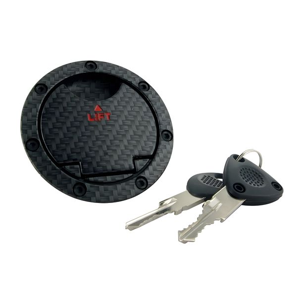 Tank lid STR8 for MBK Nitro / Yamaha Aerox, carbon-look