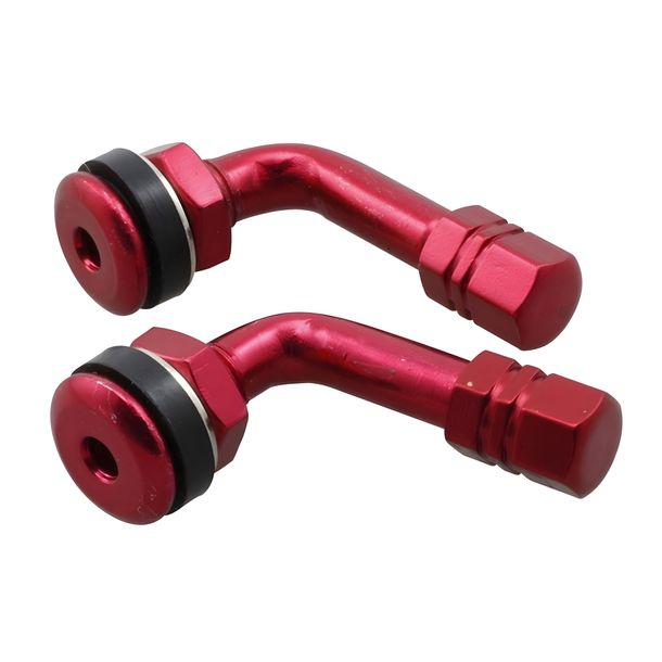Tire valves STR8 red anodized