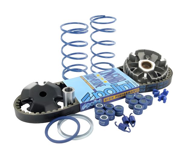 Variator Polini HI-SPEED KIT for Minarelli long (variator, belt, 2 counter pressure springs, 2 sets of weights 1 set of clutch