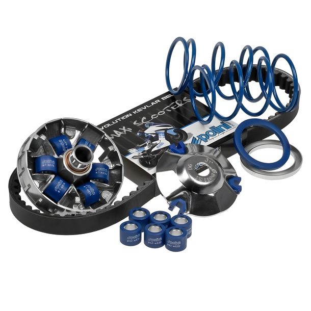 Polini HI-SPEED variatorset voor Piaggio long (variator, V-riem, 2 tegendrukveren, 2 sets gewichten)