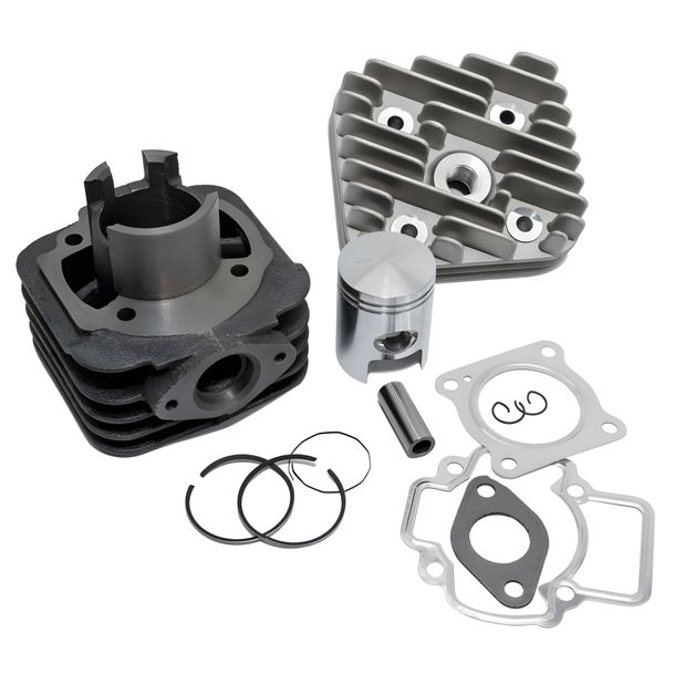 Kit Cilindro MXT Standard 50cc AC Quadrato completo di testa cilindro, pistone e kit guarnizioni per Piaggio AC