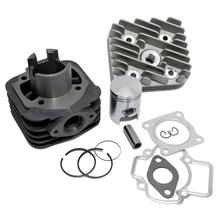 Zylinderkit MXT Standard 50ccm AC 4-Eckig komplett mit Zylinderkopf Kolben Dichtsatz für Piaggio AC / Vespa, Aprilia, Gilera, Derbi, Italjet