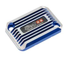 Bremszylinder Abdeckung Stage6 CNC Type cooling style für MBK Nitro / Yamaha Aerox / Benelli, blau eloxiert