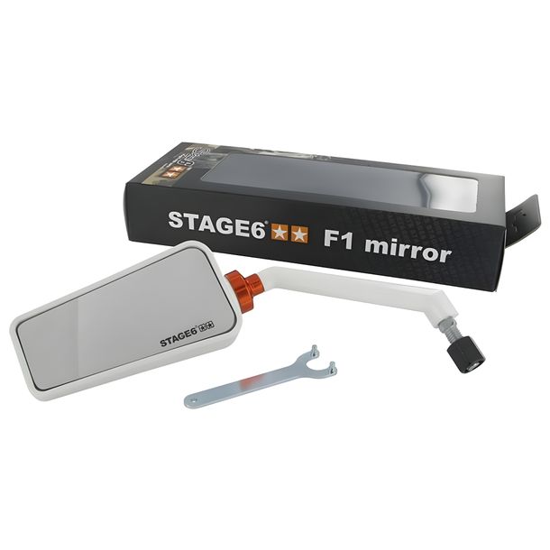 Zrcadlo Stage6 F1, levé, M8, bílé