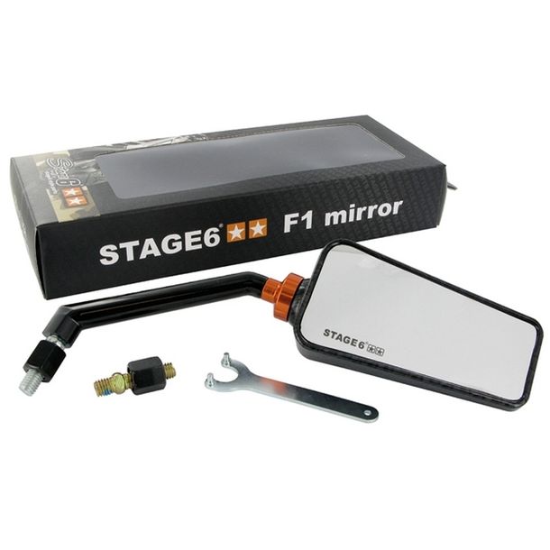 Spiegel Stage6 F1, rechts, M8, carbon (Glanz)
