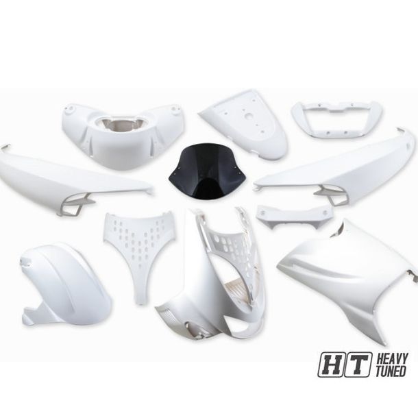 Couvrant blanc StylePro complet, 10 pièces pour Aprilia SR50, mat
