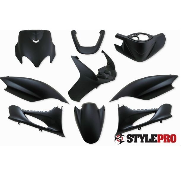 Covering STYLEPRO completely, 9 pieces for Yamaha Jog R matte black