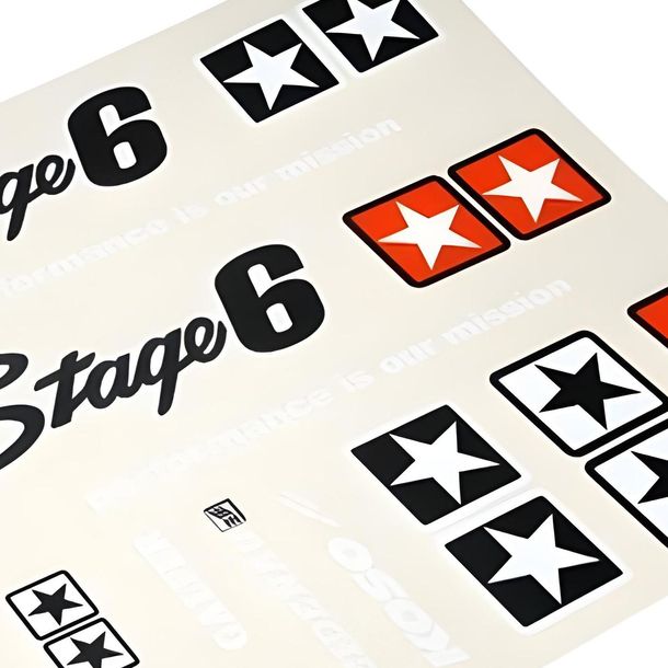 Aufkleberset Stage6 MK II Groß Weiß Aufkleber Set S6 Set für Stickerbomb – Bild 3