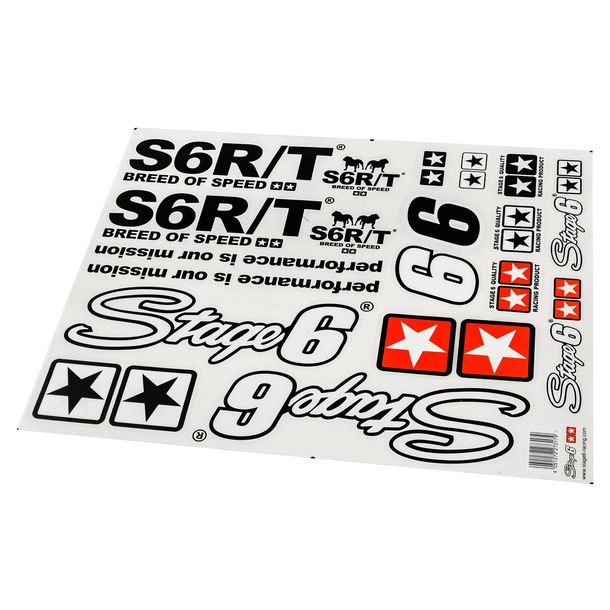 Juego de adhesivos Stage6 MKII, grande, negro (para superficies claras) 42x59,4cm