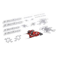 Sticker Hebo Racing 2, silver, 500x350mm
