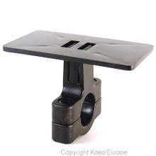 Halter KOSO, für Abgastemperaturmesser KOSO EGT / Beschleunigungsmesser KOSO Power Test, zur Montage am Downhilllenker für Baja Retro RT, Baotian BT49QT-6A4 Bj. 01 - 2010