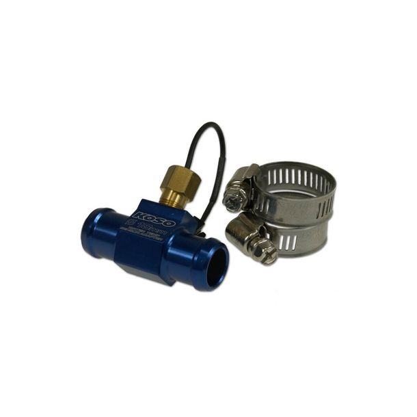 Temperaturfühler Adapter KOSO Wassertemperaturadapter für Wasserschläuche, schwarz, Ø 18 mm für Streak Access, Peugeot Ludix 2 Snake Furious Atala Skeggia Bj. 12 - 2005
