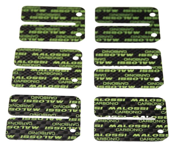 languettes membrane de carbone Malossi, Minarelli couché 6 piece, 0,30 + 0,35 + 0,40mm pour le bloc membrane M277731.C0