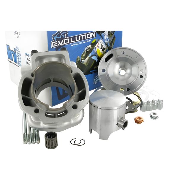 Cylinder Polini Big Evolution 84cc, 52mm bore, original Hub (39,3mm), 13mm piston pins, crankshaft with 85mm Pl
