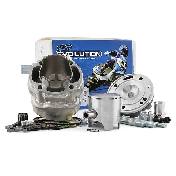 Cylinder Polini Big Evolution 94cc, 52mm bore, 44mm stroke, 13mm gudgeon pin for Minarelli LC, crankshaft with 85mm Ple