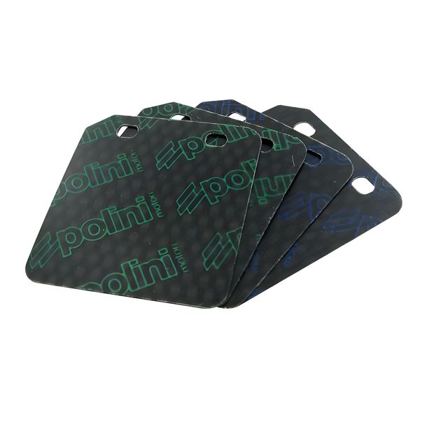 Membranzungenset Polini, carbon für Minarelli liegend / Peugeot liegend (0,30 / 0,35mm), 4 Stück