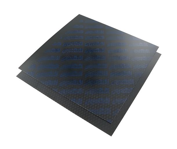 Membranzungen Polini, 110x110mm, carbon, Stärke 0,30mm (gemessene 0,35) Blau – Bild 1