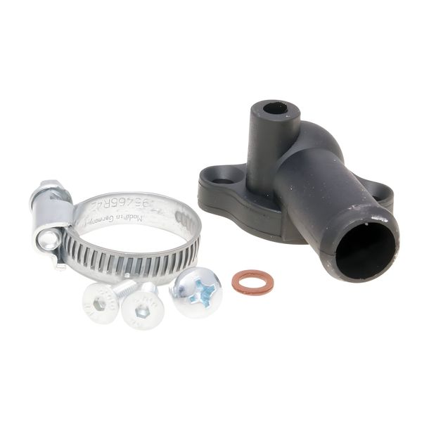 Adaptador tubo refrigerante para culata Polini, Piaggio/Peugeot tumbado, acodado