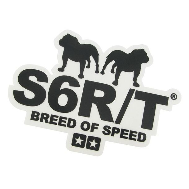 Stage6 R/T sticker, transparant, Breed of Speed, 91 x 65 mm, zwart