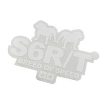 Samolepka Stage6 R / T, průhledná, Breed of Speed, 91 x 65 mm, bílá