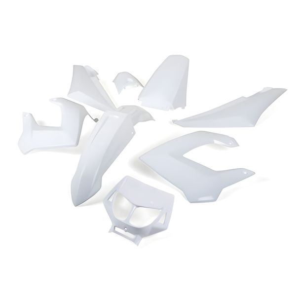 Fairing STR8, 8 parts for Derbi Senda, white