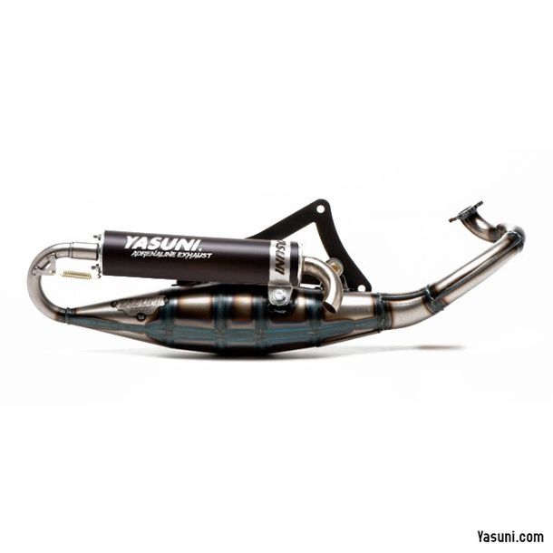 Auspuffanlage Yasuni Scooter R mit Zulassung, schwarz für Peugeot Jet-Force C-Tech Kisbee Streetzone, Derbi Atlantis AC RS Ludix 2 Blaster 12 New Vivacity One Radical
