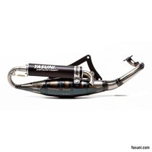 Yasuni Scooter R uitlaatsysteem zwart met goedkeuring voor Peugeot Jet-Force C-Tech Kisbee Streetzone, Derbi Atlantis AC RS Ludix 2 Blaster 12 New Vivacity One Radical