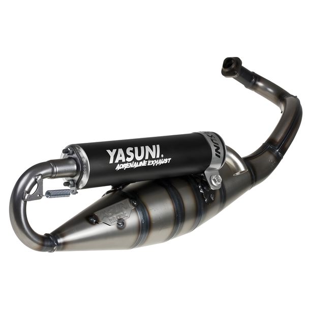 Yasuni Scooter R exhaust system black for Piaggio Typhoon, Gilera Runner Aprilia SR R LC Street NRG Power AC SP Extreme Zip SSL 25 2 Sfera Restyling