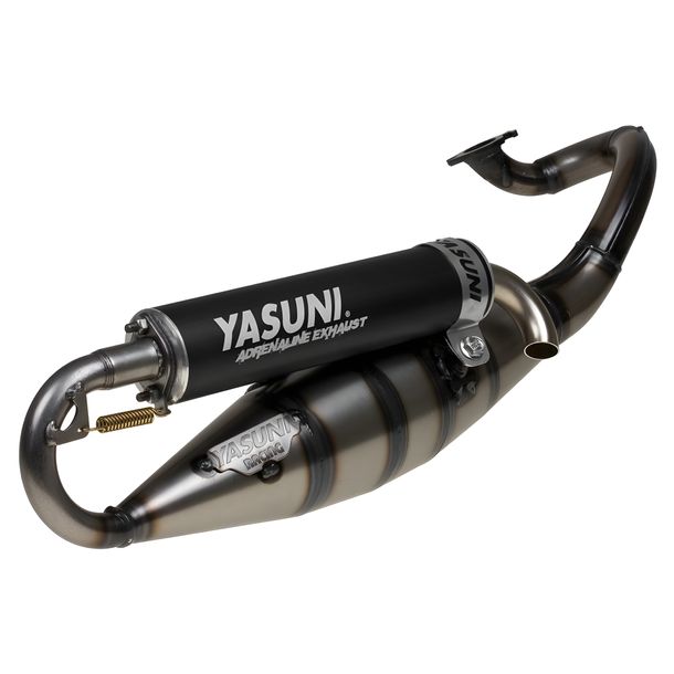 Yasuni Scooter R black exhaust system for Minarelli lying down