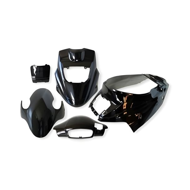 Trim set STYLEPRO for PGO Big Max 50 Hot AC (5 pieces) black metallic new model