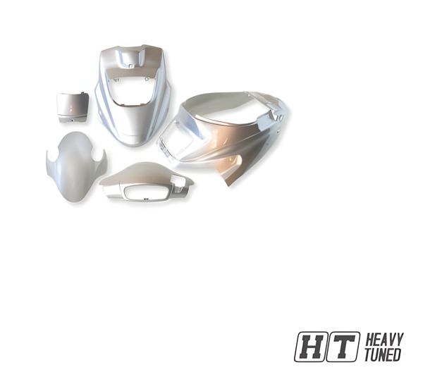 Trim set STYLEPRO for PGO Big Max 50 Hot AC (5 pieces) silver metallic new model