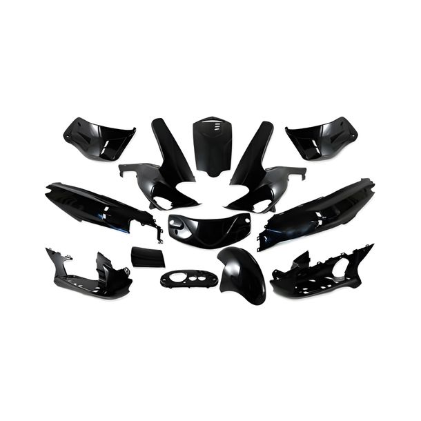Verkleidung StylePro für Gilera Runner 50 Cat 50 Purejet 50 FXR 180 (15-teilig) Schwarz-Matt