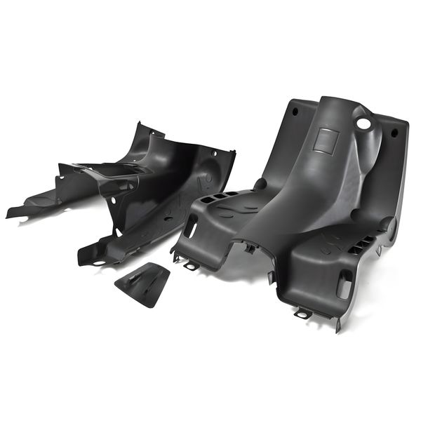 Interieurpaneel 3-delig MXT Bekleding compleet Beenscherm Treeplank, zwart voor Peugeot Speedfight 1 & 2