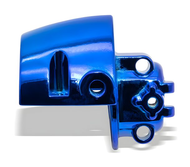 Handlebar switch unit, Aerox / Nitro, blue - anodized, rear, left