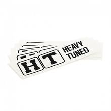 Aufkleber Heavy-Tuned, Logo inkl. schwarzem Schriftzug - transparenter Hintergrund