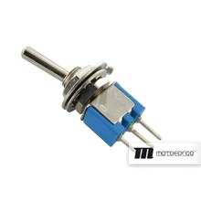 Interrupteur à bascule Motoforce, 3 pôles / 125V 3A, incl. écrou de fixation, broches de soudure 0,8mm, 24x5x8mm, universel