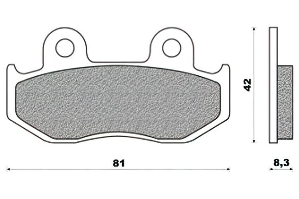 Disque de frein Motoforce, S24, 59.5x44.5x9mm
