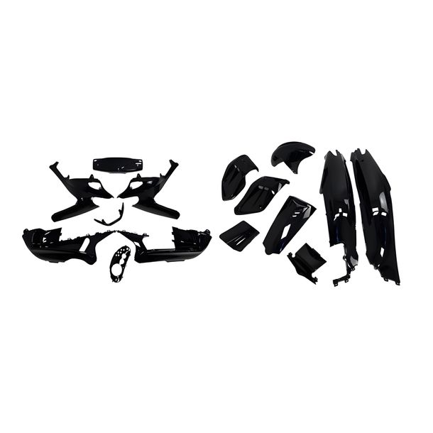 Carénage 15 pièces DMP pour Gilera Runner, noir métallique